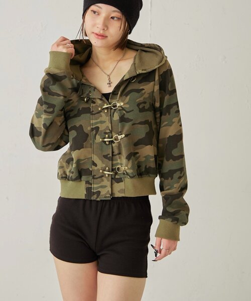 WHO'S WHO gallery（フーズフーギャラリー）の「ファイヤーマンフックパーカー（パーカー・レディース・グリーン/チャコールグレー/ライトグレー・SMALL/MEDIUM）」の18枚目の写真