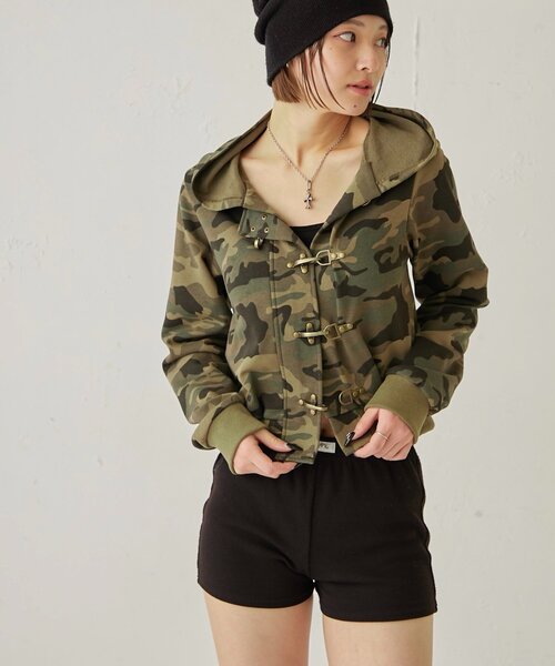 WHO'S WHO gallery（フーズフーギャラリー）の「ファイヤーマンフックパーカー（パーカー・レディース・グリーン/チャコールグレー/ライトグレー・SMALL/MEDIUM）」の19枚目の写真