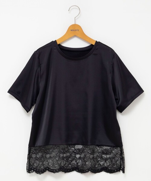 NOLLEY’S(ノーリーズ)の「ウォッシャブル裾レースオトナサテンTシャツ(シャツ/ブラウス・レディース・ブラック/ネイビー/ホワイト・38)」の20枚目の写真