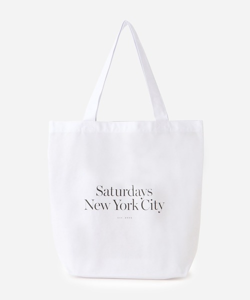 Saturdays NYC（サタデーズ ニューヨークシティ ）の「Miller Standard Tote（トートバッグ・メンズ・ホワイト/ブラック・FREE）」の2枚目の写真