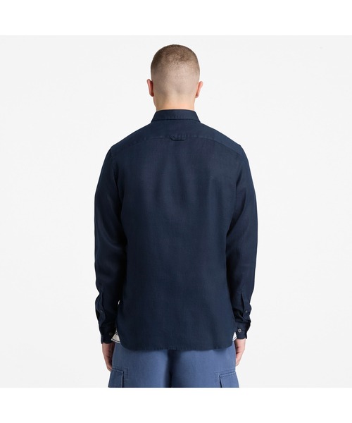 Timberland（ティンバーランド）の「リネン シャツ メンズ（シャツ/ブラウス・メンズ・ダークブルー・X-LARGE/MEDIUM/LARGE）」の4枚目の写真
