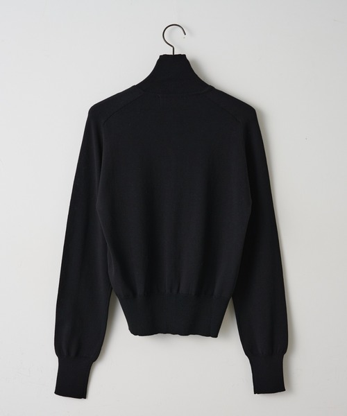 paradigm（パラダイム）の「【paradigm】コットンモダール襟付ハイネックカーデ（カーディガン/ボレロ・レディース・ホワイト/ライトグレー/ブラック/チャコールグレー・SMALL/MEDIUM）」の6枚目の写真