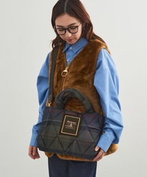 【Barbour】barbout tartan arlene mini quilted tote bag / LBA0552