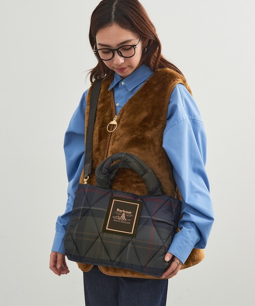 Barbour(バブアー)の「【Barbour】barbout tartan arlene mini quilted tote bag / LBA0552(トートバッグ・レディース・マルチ・FREE)」の1枚目の写真