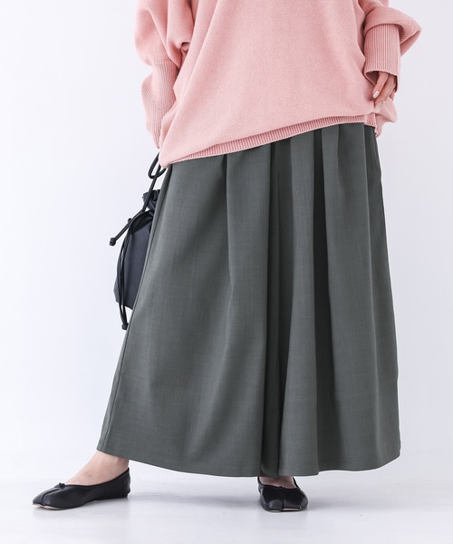 n'OrLABEL（ノアールレーベル）の「『リネンライクタックガウチョパンツ』（その他パンツ・レディース・ライトブルー/チャコール/ブラック・FREE）」の9枚目の写真