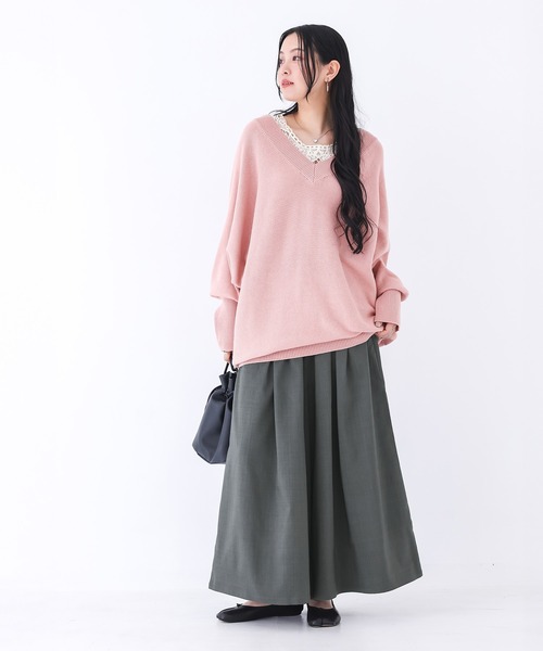 n'OrLABEL（ノアールレーベル）の「『リネンライクタックガウチョパンツ』（その他パンツ・レディース・ライトブルー/チャコール/ブラック・FREE）」の13枚目の写真