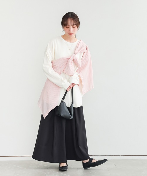 n'OrLABEL（ノアールレーベル）の「『リネンライクタックガウチョパンツ』（その他パンツ・レディース・ライトブルー/チャコール/ブラック・FREE）」の17枚目の写真