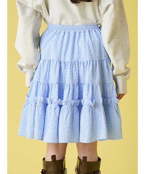 LILY BROWN（リリーブラウン）の「2wayティアードスカート（スカート・レディース・ブラック/ブルー/ホワイト・F）」の6枚目の写真