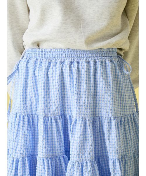 LILY BROWN（リリーブラウン）の「2wayティアードスカート（スカート・レディース・ブラック/ブルー/ホワイト・F）」の8枚目の写真