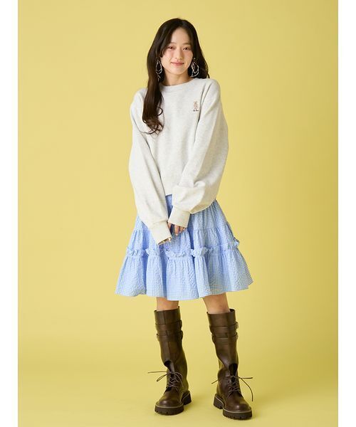 LILY BROWN（リリーブラウン）の「2wayティアードスカート（スカート・レディース・ブラック/ブルー/ホワイト・F）」の12枚目の写真