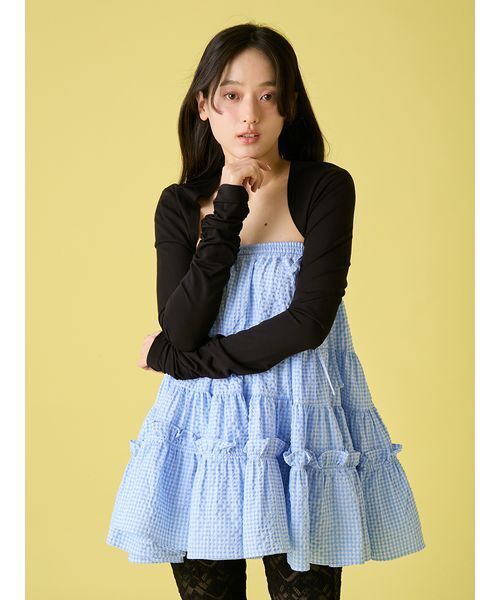 LILY BROWN（リリーブラウン）の「2wayティアードスカート（スカート・レディース・ブラック/ブルー/ホワイト・F）」の13枚目の写真