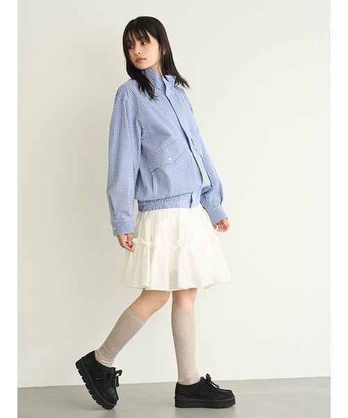 LILY BROWN（リリーブラウン）の「2wayティアードスカート（スカート・レディース・ブラック/ブルー/ホワイト・F）」の16枚目の写真