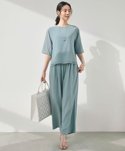自由区(ジユウク)の「ストレッチアムンゼンワイド パンツ(その他パンツ・レディース・ネイビー系/スカイブルー系/ベージュ系・48/46/44)」の6枚目の写真