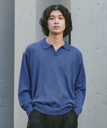 RAGEBLUE(���C�W�u���[)��Low Gauge Skipper Knit/�X�L�b�p�[�j�b�g�|��(�|���V���c)