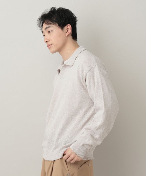 RAGEBLUE（レイジブルー）の「Low Gauge Skipper Knit/スキッパーニットポロ（ポロシャツ・メンズ・ブルー/ブラック/ライトグレー/イエロー・MEDIUM/LARGE）」の10枚目の写真