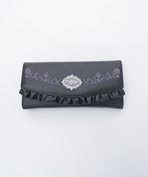 axes femme（アクシーズファム）の「ローズ刺繍フリル長財布（その他雑貨・レディース・ブラック/ピンク/ブルー・FREE）」の21枚目の写真