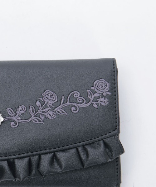 axes femme（アクシーズファム）の「ローズ刺繍フリル長財布（その他雑貨・レディース・ブラック/ピンク/ブルー・FREE）」の19枚目の写真