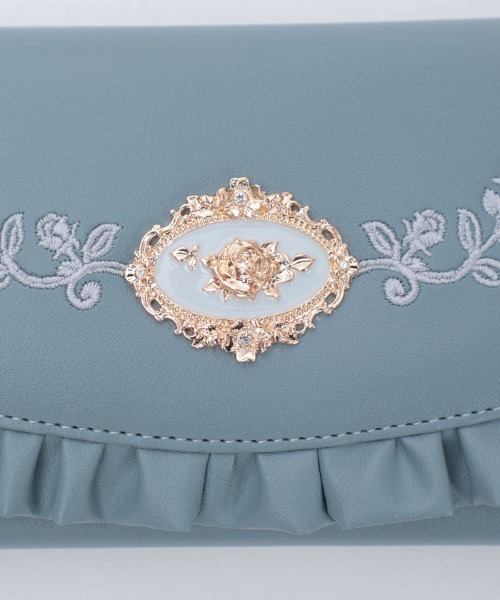 axes femme（アクシーズファム）の「ローズ刺繍フリル長財布（その他雑貨・レディース・ブラック/ピンク/ブルー・FREE）」の12枚目の写真