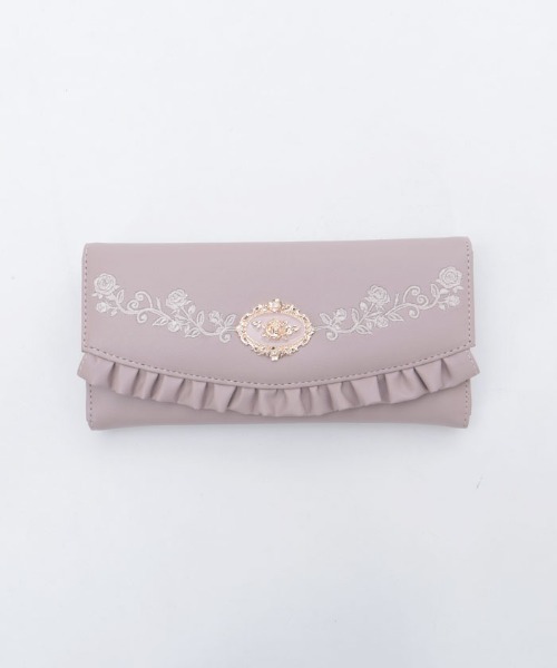 axes femme（アクシーズファム）の「ローズ刺繍フリル長財布（その他雑貨・レディース・ブラック/ピンク/ブルー・FREE）」の9枚目の写真