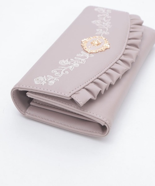 axes femme（アクシーズファム）の「ローズ刺繍フリル長財布（その他雑貨・レディース・ブラック/ピンク/ブルー・FREE）」の8枚目の写真