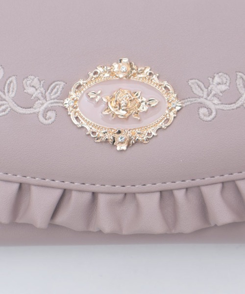 axes femme（アクシーズファム）の「ローズ刺繍フリル長財布（その他雑貨・レディース・ブラック/ピンク/ブルー・FREE）」の5枚目の写真