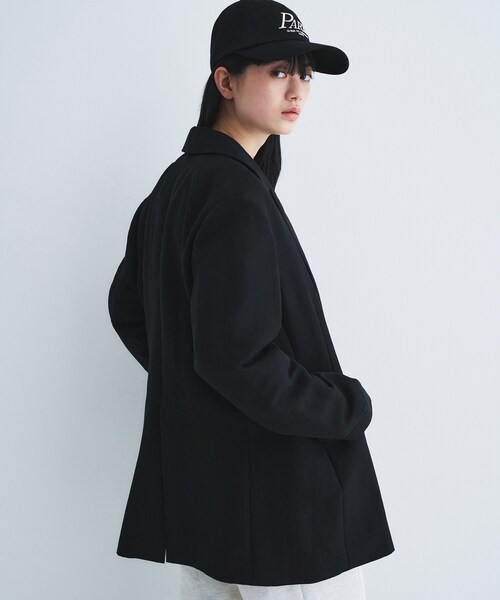 CODE A（コードエー）の「arc tailored jacket（テーラードジャケット・レディース・ブラック/ライトベージュ・00）」の5枚目の写真
