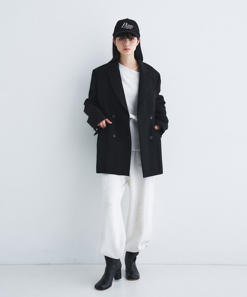 CODE A（コードエー）の「arc tailored jacket（テーラードジャケット・レディース・ブラック/ライトベージュ・00）」の6枚目の写真