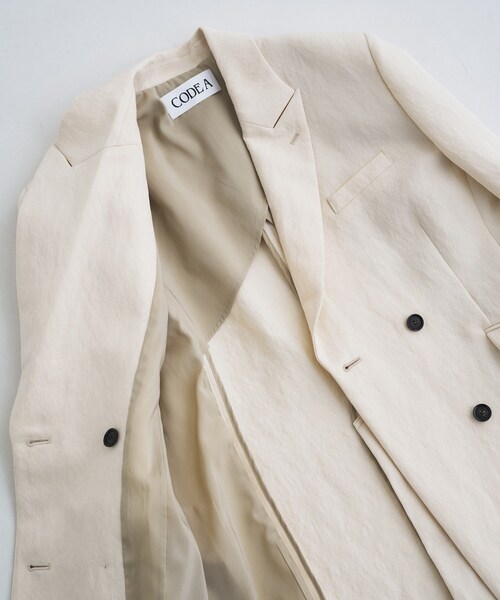 CODE A（コードエー）の「arc tailored jacket（テーラードジャケット・レディース・ブラック/ライトベージュ・00）」の14枚目の写真