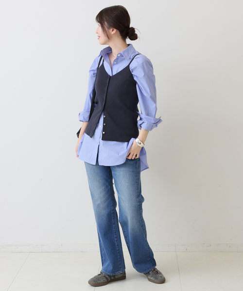 JOURNAL STANDARD（ジャーナルスタンダード）の「コットンシルクミックス2WAYキャミソール（キャミソール・レディース・グレー/ネイビー・FREE）」の5枚目の写真