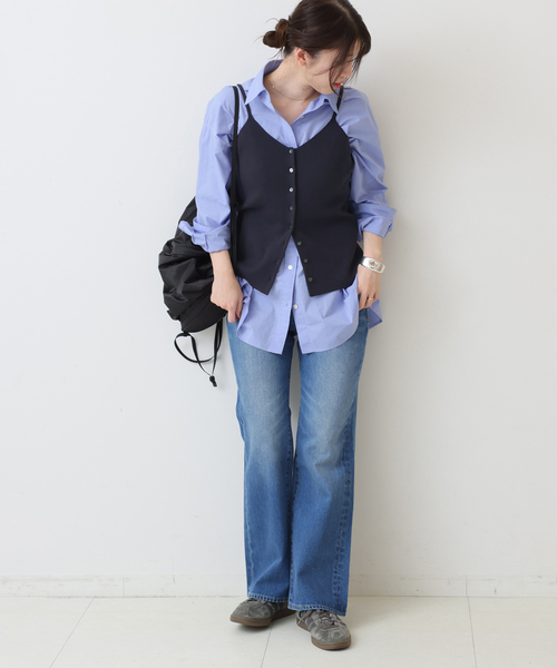 JOURNAL STANDARD（ジャーナルスタンダード）の「コットンシルクミックス2WAYキャミソール（キャミソール・レディース・グレー/ネイビー・FREE）」の10枚目の写真