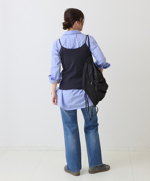 JOURNAL STANDARD（ジャーナルスタンダード）の「コットンシルクミックス2WAYキャミソール（キャミソール・レディース・グレー/ネイビー・FREE）」の11枚目の写真