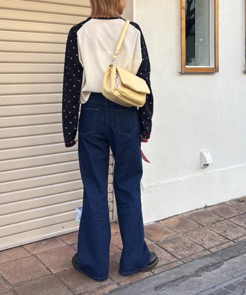 CIAOPANIC TYPY（チャオパニックティピー）の「【HELLO.SANFRANCISCO/ハローサンフランシスコ】カラフルリボンフレアデニム（デニムパンツ・レディース・ブルー/サックスブルー・SMALL/MEDIUM）」の10枚目の写真