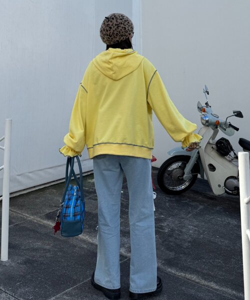 CIAOPANIC TYPY（チャオパニックティピー）の「【HELLO.SANFRANCISCO/ハローサンフランシスコ】カラフルリボンフレアデニム（デニムパンツ・レディース・ブルー/サックスブルー・SMALL/MEDIUM）」の18枚目の写真