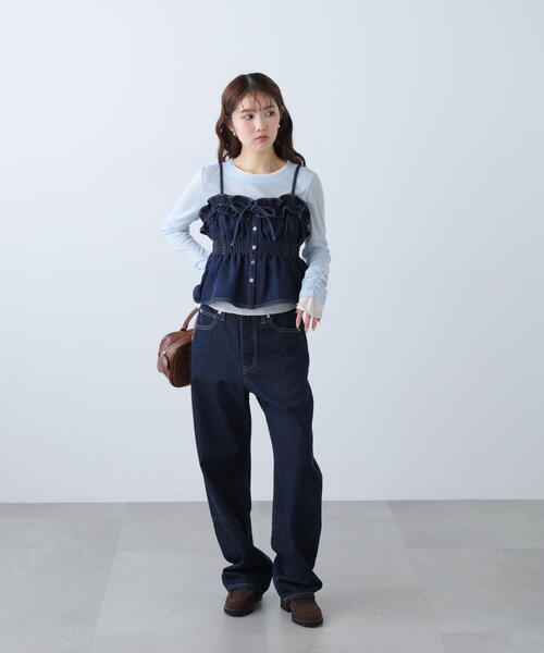 FREE'S MART（フリーズマート）の「◆フリルデニムビスチェ（シャツ/ブラウス・レディース・ブルー系その他/グレー系その他2/ワンウォッシュ・FREE）」の16枚目の写真