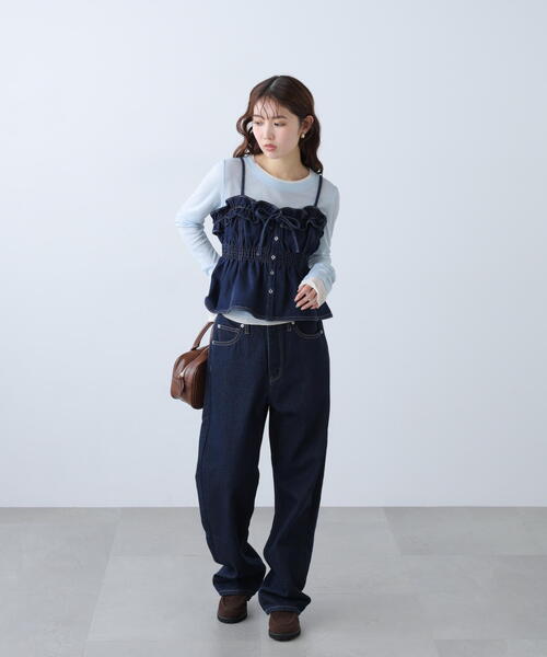 FREE'S MART（フリーズマート）の「◆フリルデニムビスチェ（シャツ/ブラウス・レディース・ブルー系その他/グレー系その他2/ワンウォッシュ・FREE）」の17枚目の写真