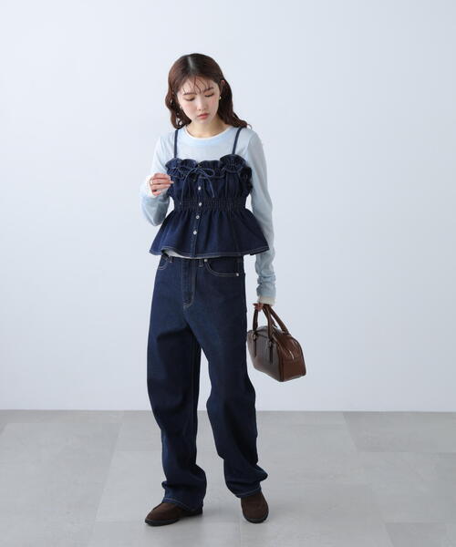 FREE'S MART（フリーズマート）の「◆フリルデニムビスチェ（シャツ/ブラウス・レディース・ブルー系その他/グレー系その他2/ワンウォッシュ・FREE）」の18枚目の写真