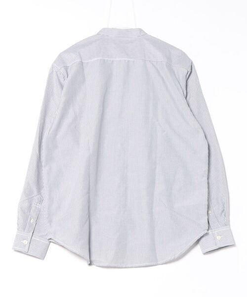 CORISCO(コリスコ)の「オックス バンドカラーシャツ(M1)(シャツ/ブラウス・メンズ・ストライプ/ブルー/ホワイト・X-LARGE/MEDIUM/LARGE)」の4枚目の写真