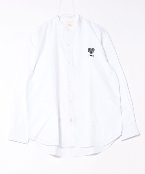 CORISCO(コリスコ)の「オックス バンドカラーシャツ(M1)(シャツ/ブラウス・メンズ・ストライプ/ブルー/ホワイト・X-LARGE/MEDIUM/LARGE)」の5枚目の写真