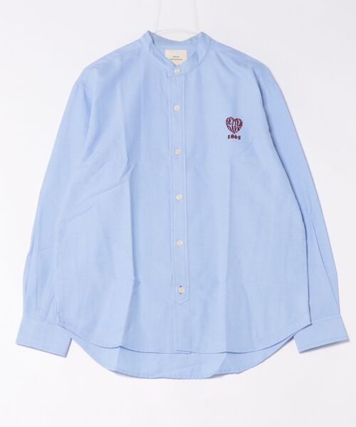 CORISCO(コリスコ)の「オックス バンドカラーシャツ(M1)(シャツ/ブラウス・メンズ・ストライプ/ブルー/ホワイト・X-LARGE/MEDIUM/LARGE)」の7枚目の写真