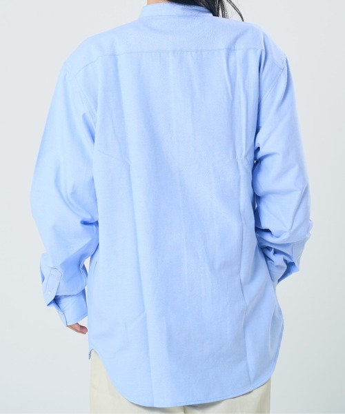 CORISCO(コリスコ)の「オックス バンドカラーシャツ(M1)(シャツ/ブラウス・メンズ・ストライプ/ブルー/ホワイト・X-LARGE/MEDIUM/LARGE)」の14枚目の写真