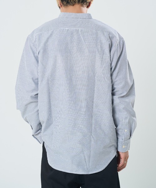 CORISCO(コリスコ)の「オックス バンドカラーシャツ(M1)(シャツ/ブラウス・メンズ・ストライプ/ブルー/ホワイト・X-LARGE/MEDIUM/LARGE)」の17枚目の写真