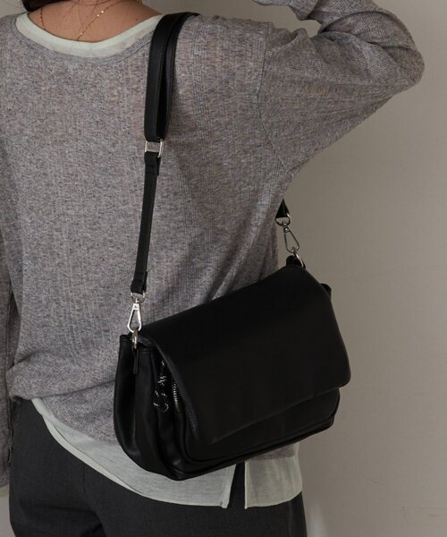 CIAOPANIC TYPY（チャオパニックティピー）の「：【550mlペットボトル収納可能】フラップデザインBAG（ショルダーバッグ・レディース・アイボリー/ブラック/ブラウン/イエロー・ONE SIZE）」の15枚目の写真