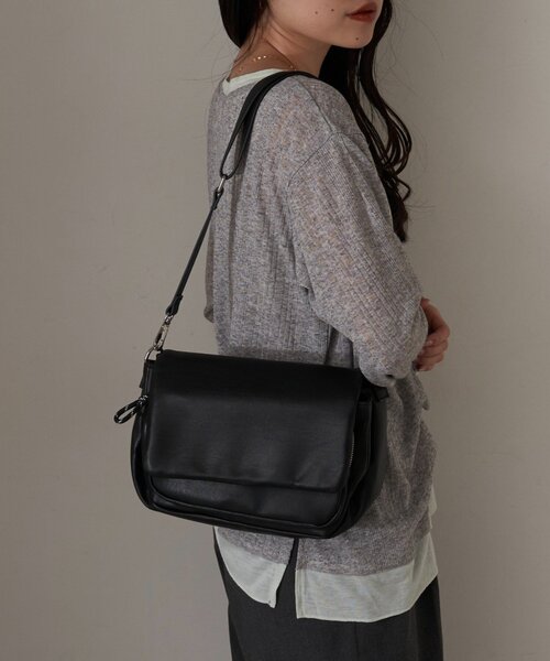 CIAOPANIC TYPY（チャオパニックティピー）の「：【550mlペットボトル収納可能】フラップデザインBAG（ショルダーバッグ・レディース・アイボリー/ブラック/ブラウン/イエロー・ONE SIZE）」の16枚目の写真