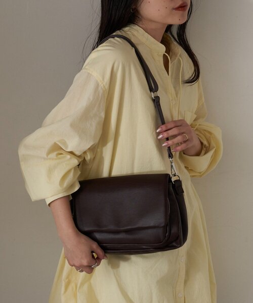 CIAOPANIC TYPY（チャオパニックティピー）の「：【550mlペットボトル収納可能】フラップデザインBAG（ショルダーバッグ・レディース・アイボリー/ブラック/ブラウン/イエロー・ONE SIZE）」の17枚目の写真