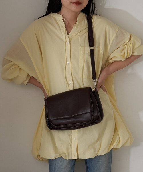 CIAOPANIC TYPY（チャオパニックティピー）の「：【550mlペットボトル収納可能】フラップデザインBAG（ショルダーバッグ・レディース・アイボリー/ブラック/ブラウン/イエロー・ONE SIZE）」の19枚目の写真