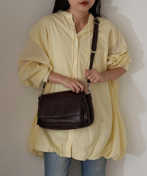 CIAOPANIC TYPY（チャオパニックティピー）の「：【550mlペットボトル収納可能】フラップデザインBAG（ショルダーバッグ・レディース・アイボリー/ブラック/ブラウン/イエロー・ONE SIZE）」の20枚目の写真