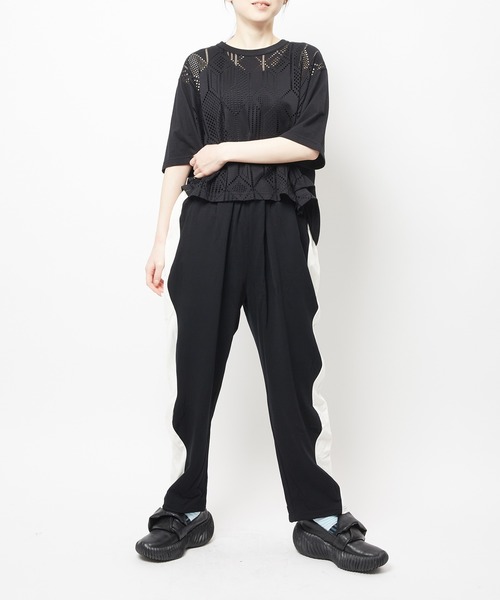 gomme(ゴム)の「ウェイブポンチパンツ(その他パンツ・レディース・チャコールグレー/ブラック・MEDIUM)」の8枚目の写真