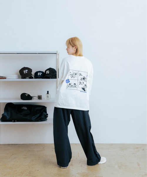 kaoyorinakami(カオヨリナカミ)の「4 comic long tee / 4コマロンT(Tシャツ/カットソー・メンズ・ホワイト/ブラック・SMALL/MEDIUM/LARGE/X-LARGE)」の14枚目の写真