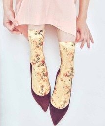MEDE19F（メデジュウキュウ）の「ＭＥＤＥ１９Ｆ　ミュルーズモダン〈「ミュルーズ染織美術館」アーカイブコレクション〉花模様プリントソックス（ソックス/靴下）」