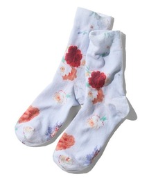 MEDE19F（メデジュウキュウ）の「ＭＥＤＥ１９Ｆ　ミュルーズモダン〈「ミュルーズ染織美術館」アーカイブコレクション〉花模様プリントソックス（ソックス/靴下）」